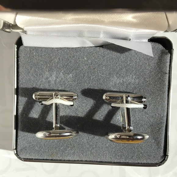 JJ Weston 14017 Cufflinks - Knot - Gold Blue
